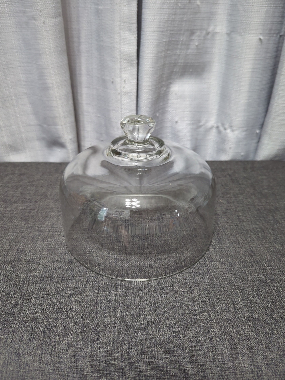 Beautiful Glass Cheese Bell Dome W/ Handle -6.5x4" Dome - 5" Tall W/ Handle